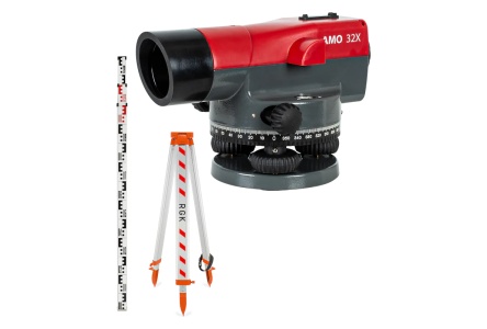 Оптический нивелир AMO 32X + штатив S6-N + рейка AMO S3