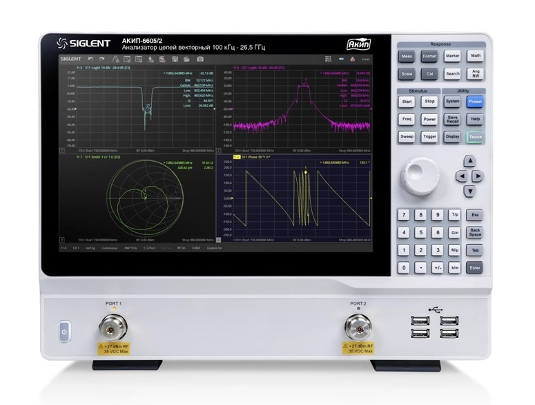 Анализатор цепей векторный АКИП-6605/2