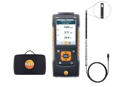 Testo 440 - Комплект с зондом с обогреваемой струной и кейсом