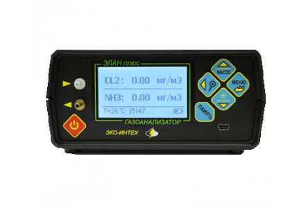 Портативный газоанализатор ЭЛАН плюс СО-500/H2S/SO2/O2/CO2 (0-100% об. д.)
